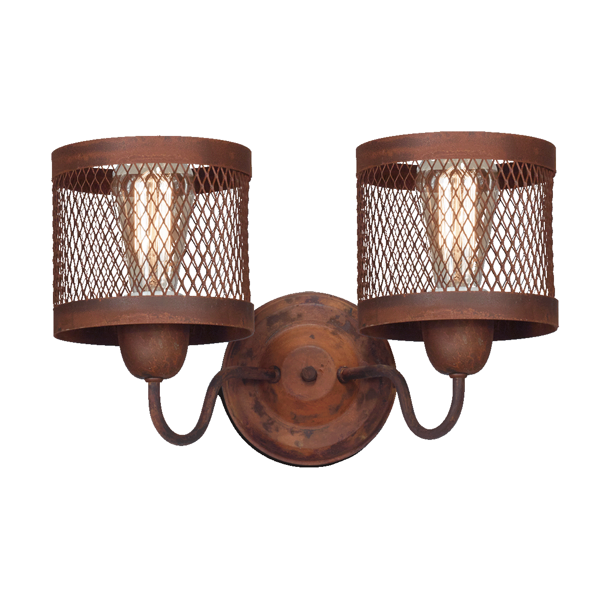 AP 2L BASE FLORE ACERO Ø14CM CON PANT DE TELA BL Ø15CM H13CM