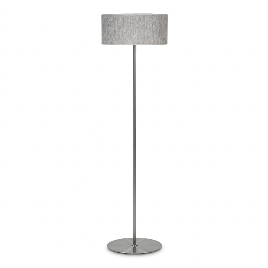 LAMPARA DE PIE BASE Ø32CM ACERO
