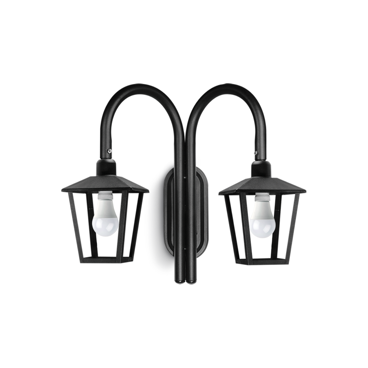 FAROL TRAPEZOIDAL CON SOPORTE PARED 2L