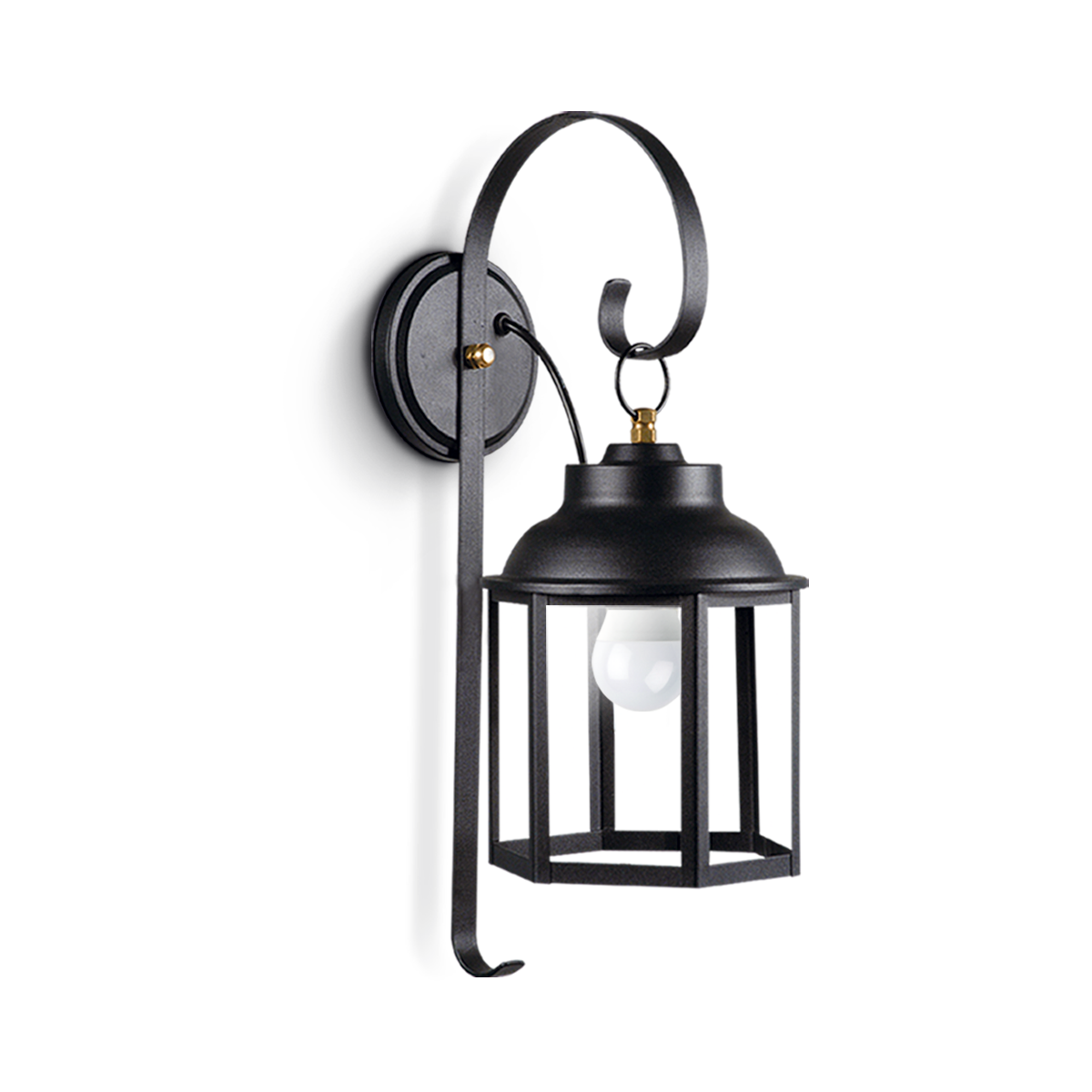 FAROL HEXAGONAL CON MENSULA Y ARO MOVIL