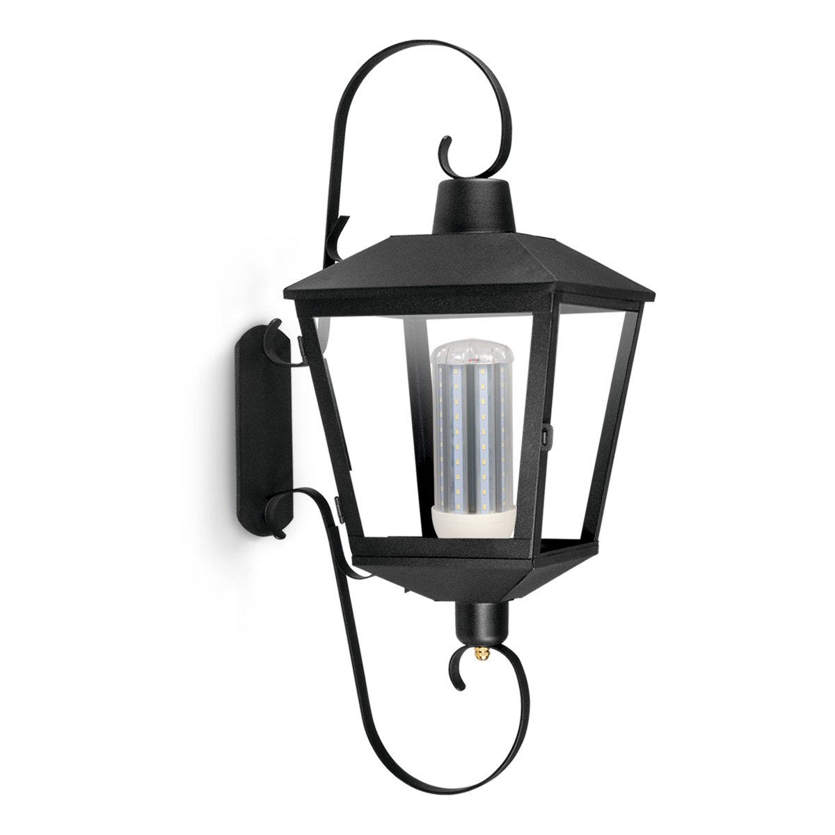 FAROLA CON MENSULA COLONIAL FIJA Y ABERTURA LATERAL