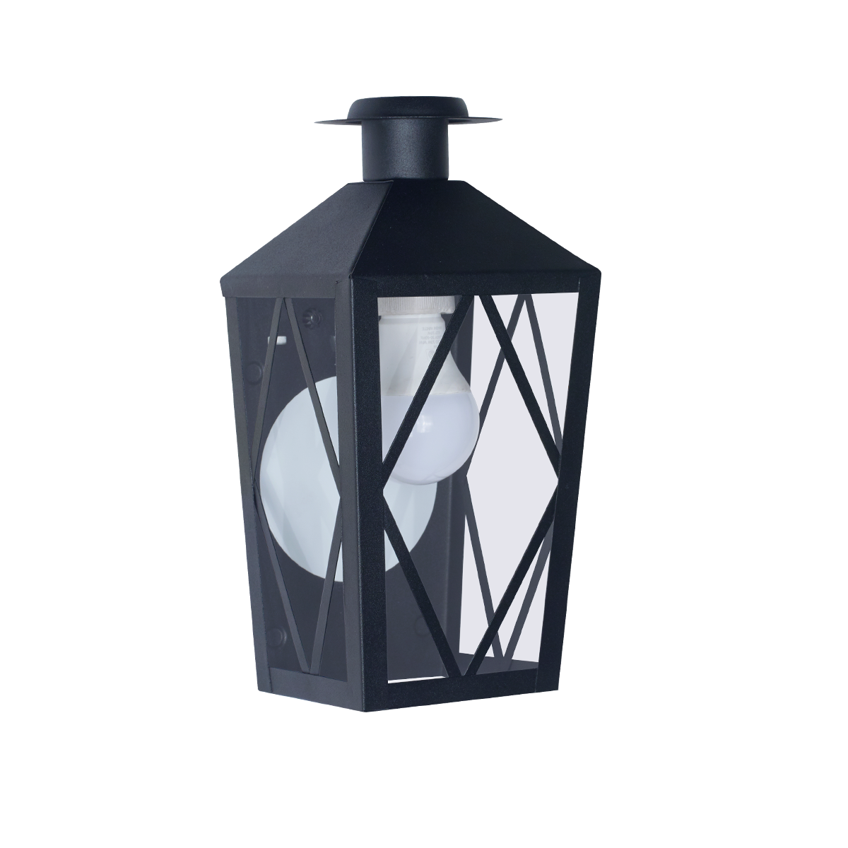 FAROL DE PARED CON REJA Y SOMBRERO