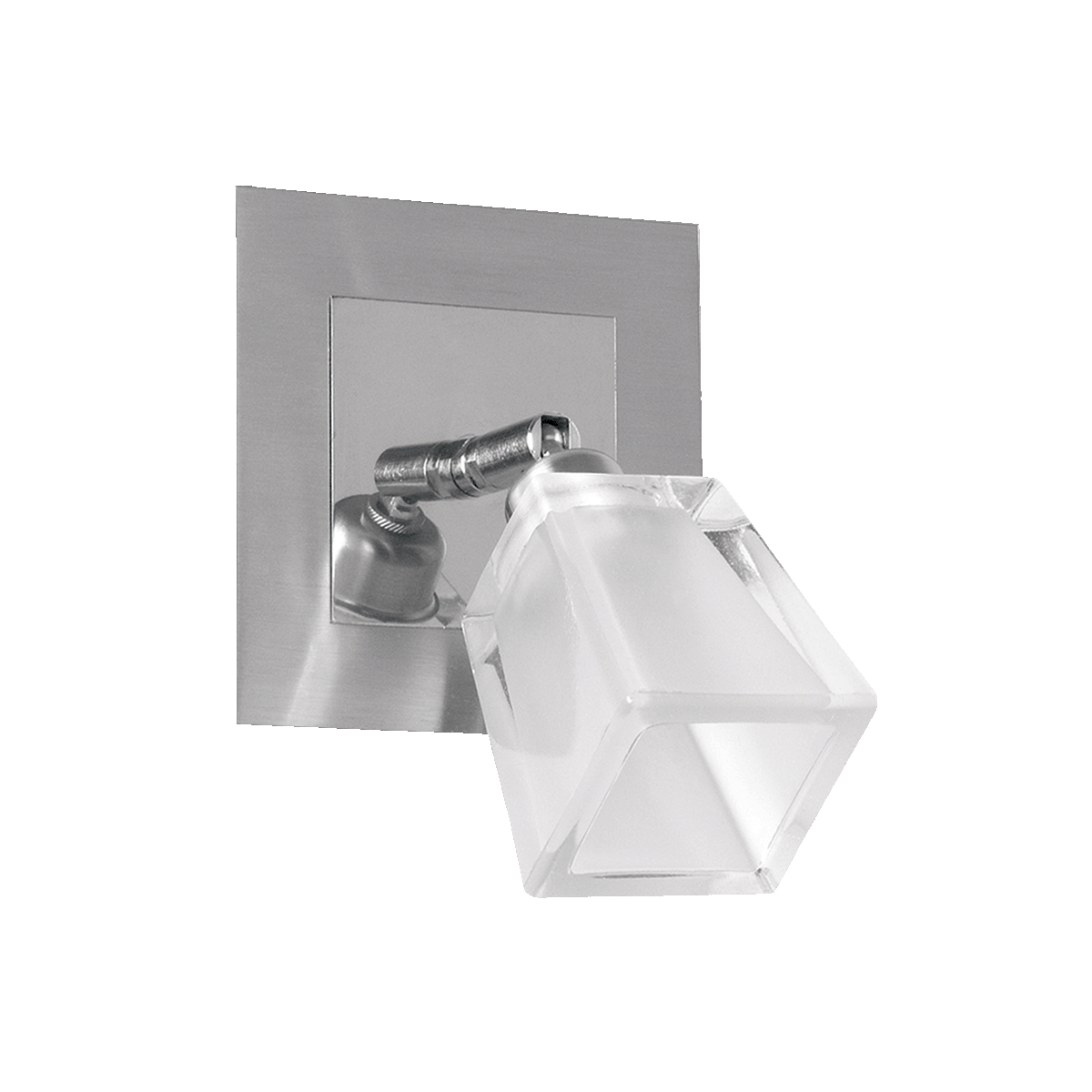 APLIQUE CUADRADO 1 LUZ C/MOV CUBETO