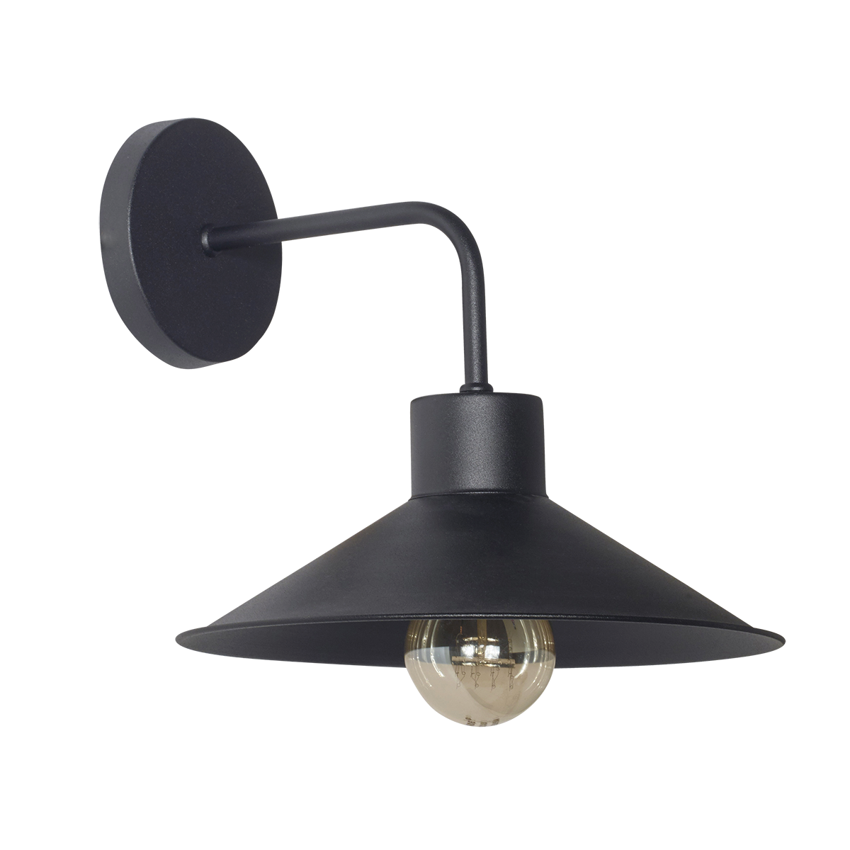 APLIQUE PARED PANTALLA CHAPA ECO CON BARRAL "L"