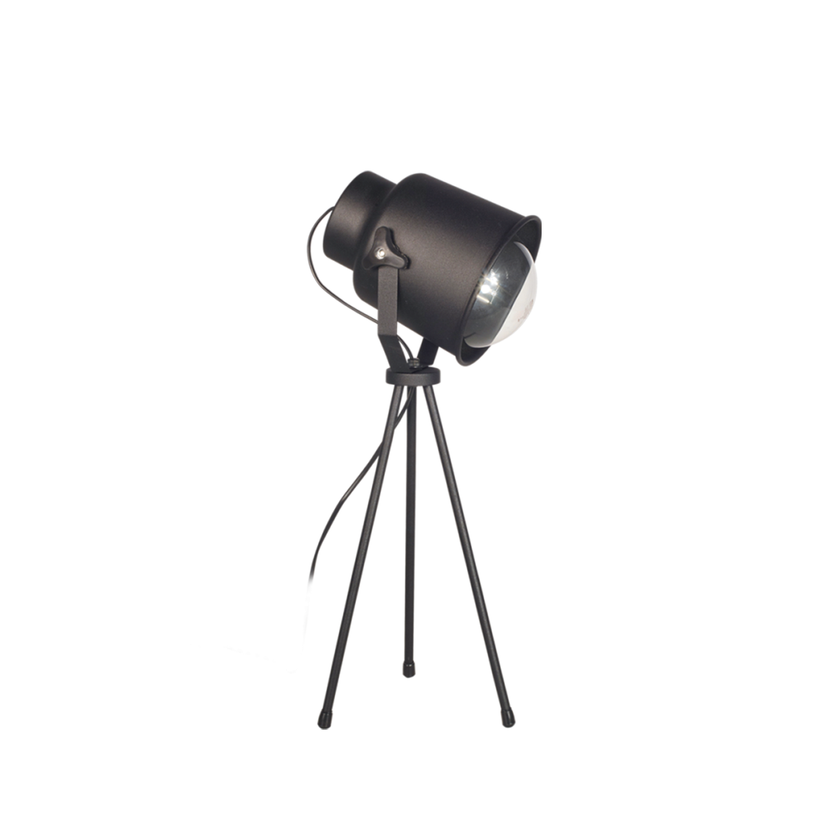 LÁMPARA DE MESA TRÍPODE METALICA