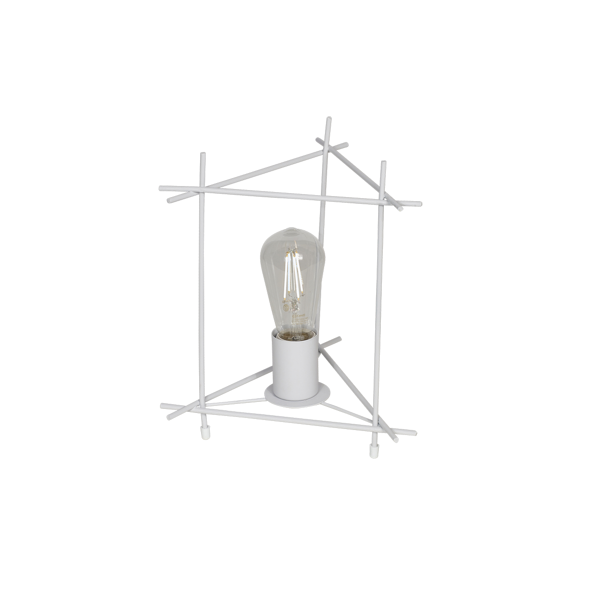 VELADOR ALAMBRE TRIANGULO 1 LUZ NEGRO