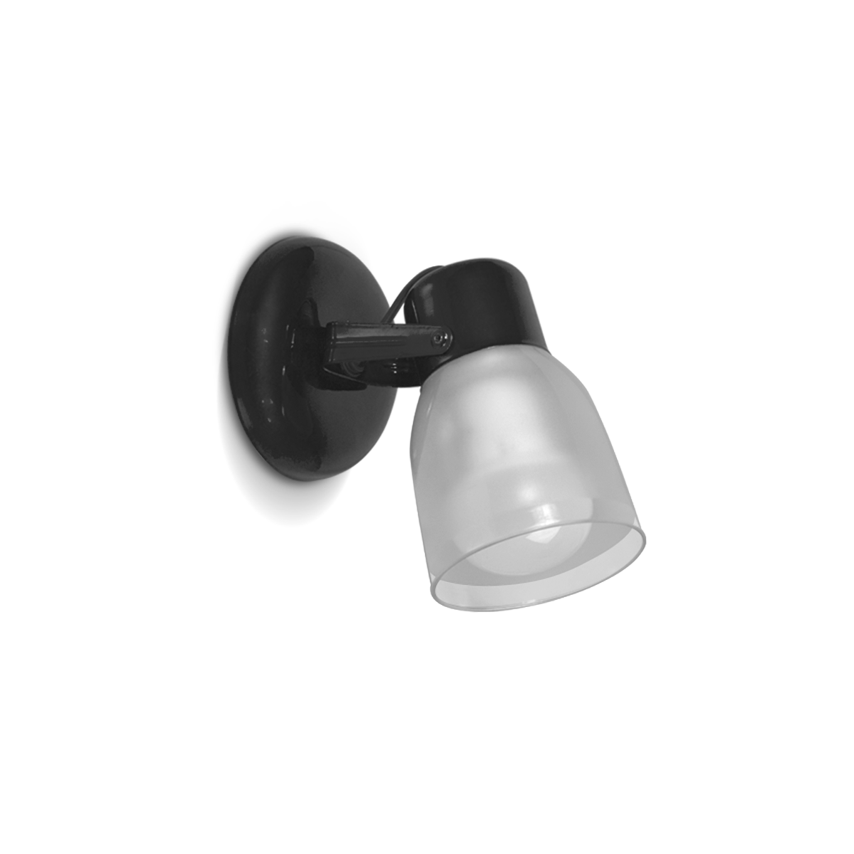 APLIQUE 1 LUZ BASE RED RADIO TUL TERMOPLASTICA