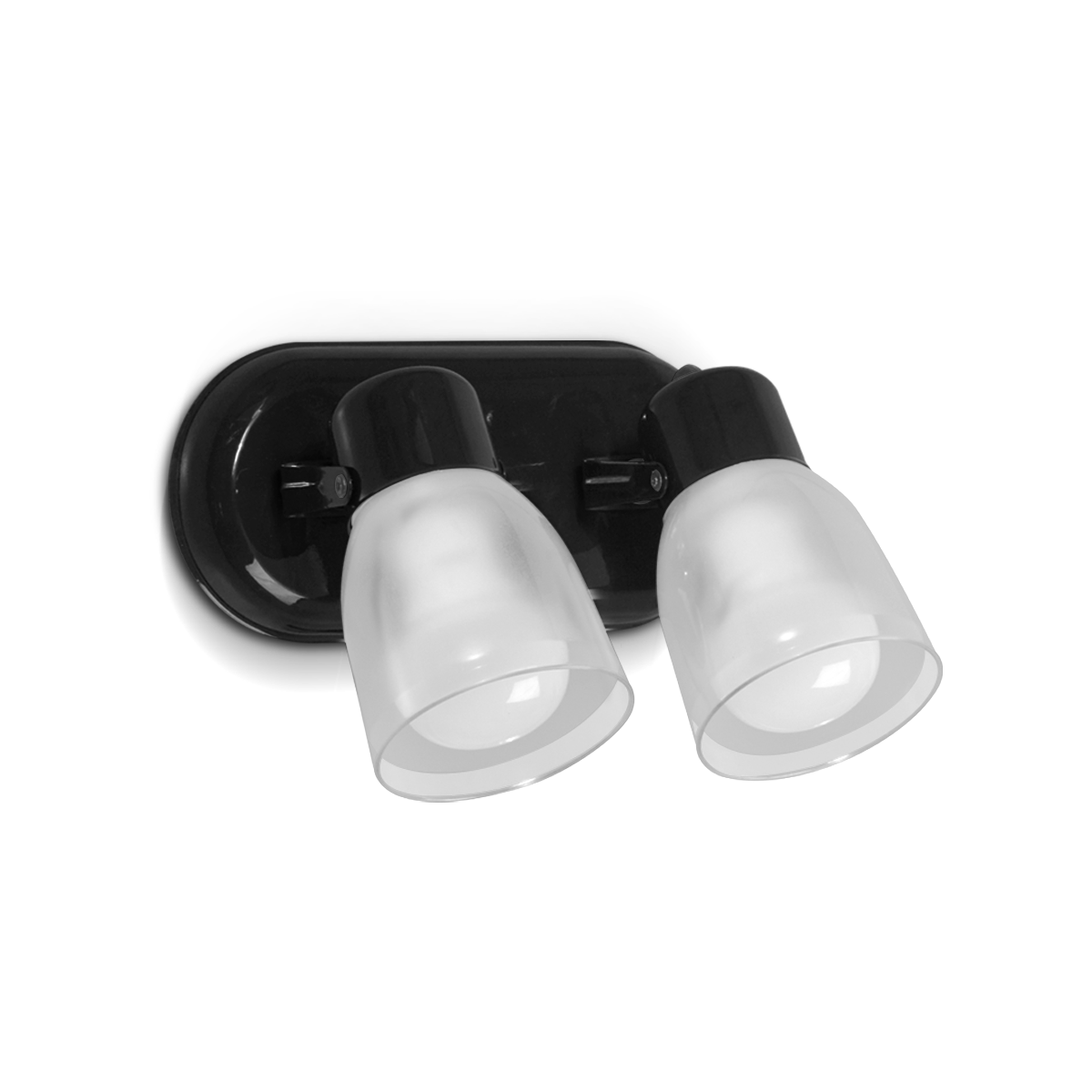 APLIQUE 2 LUCES BASE OVAL RADIO TUL TERMOPLASTICA