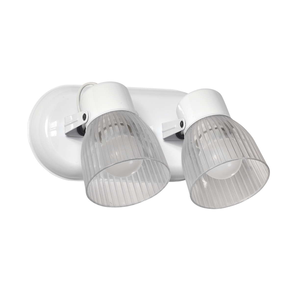 APLIQUE 2 LUCES BASE OVAL RAD TUL TERMOPLASTICA RAYE INTERMEDIA