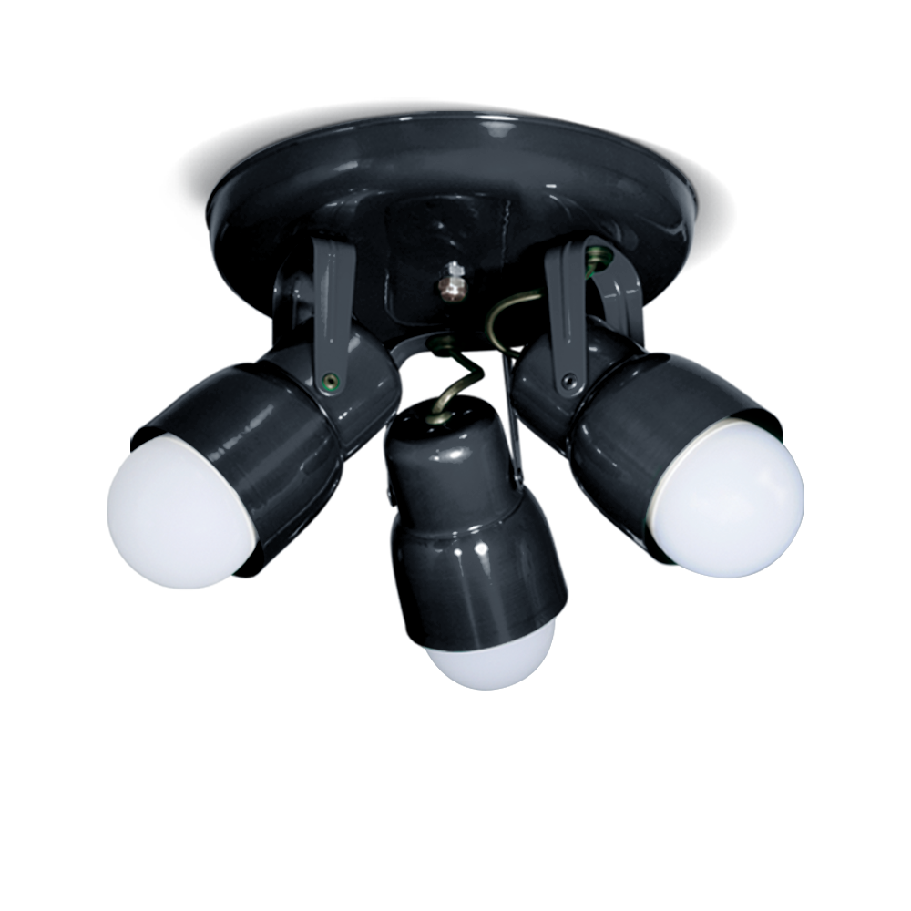 APLIQUE 3 LUCES BASE REDONDA