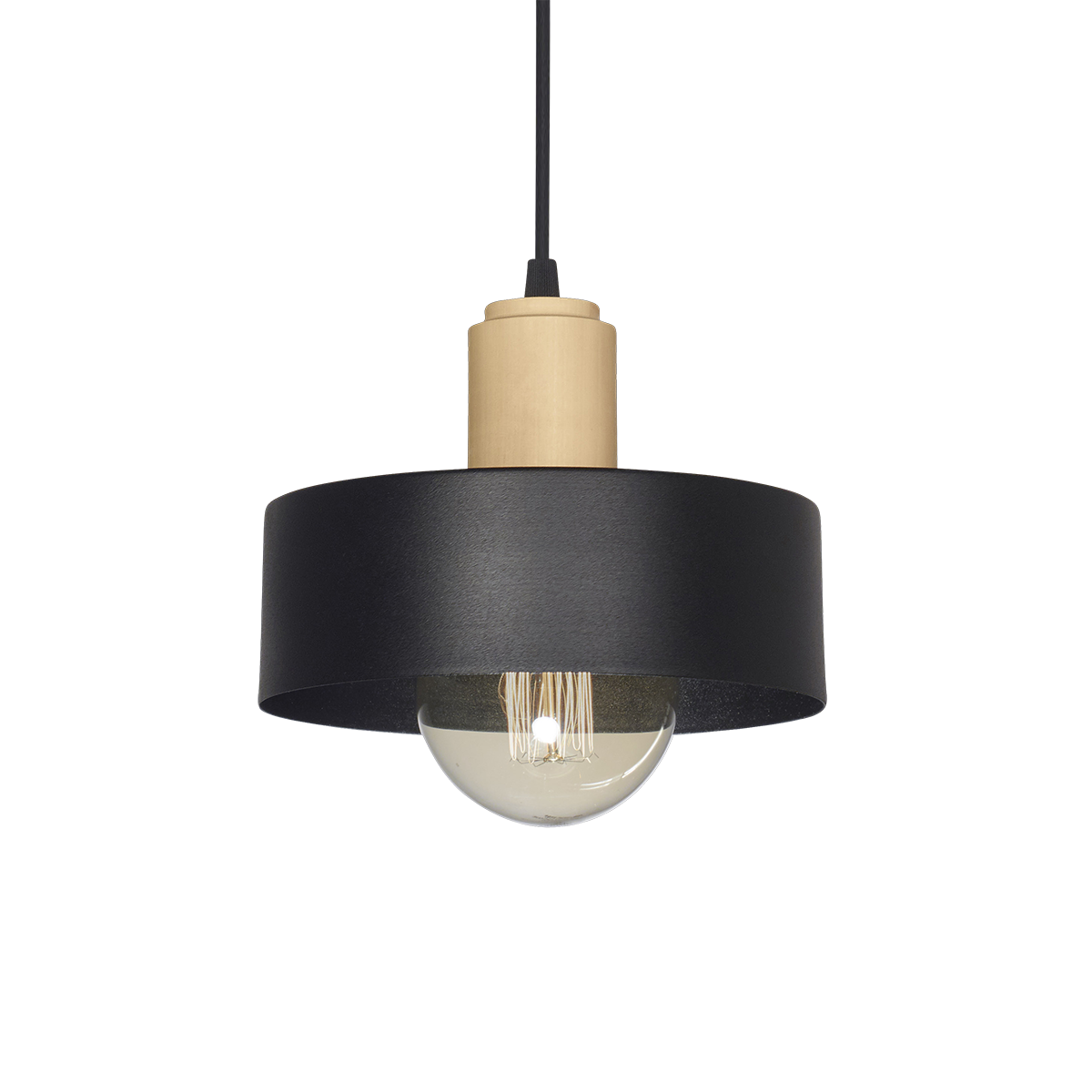 COLGANTE CHAPA 1L CON DETALLE EN MADERA