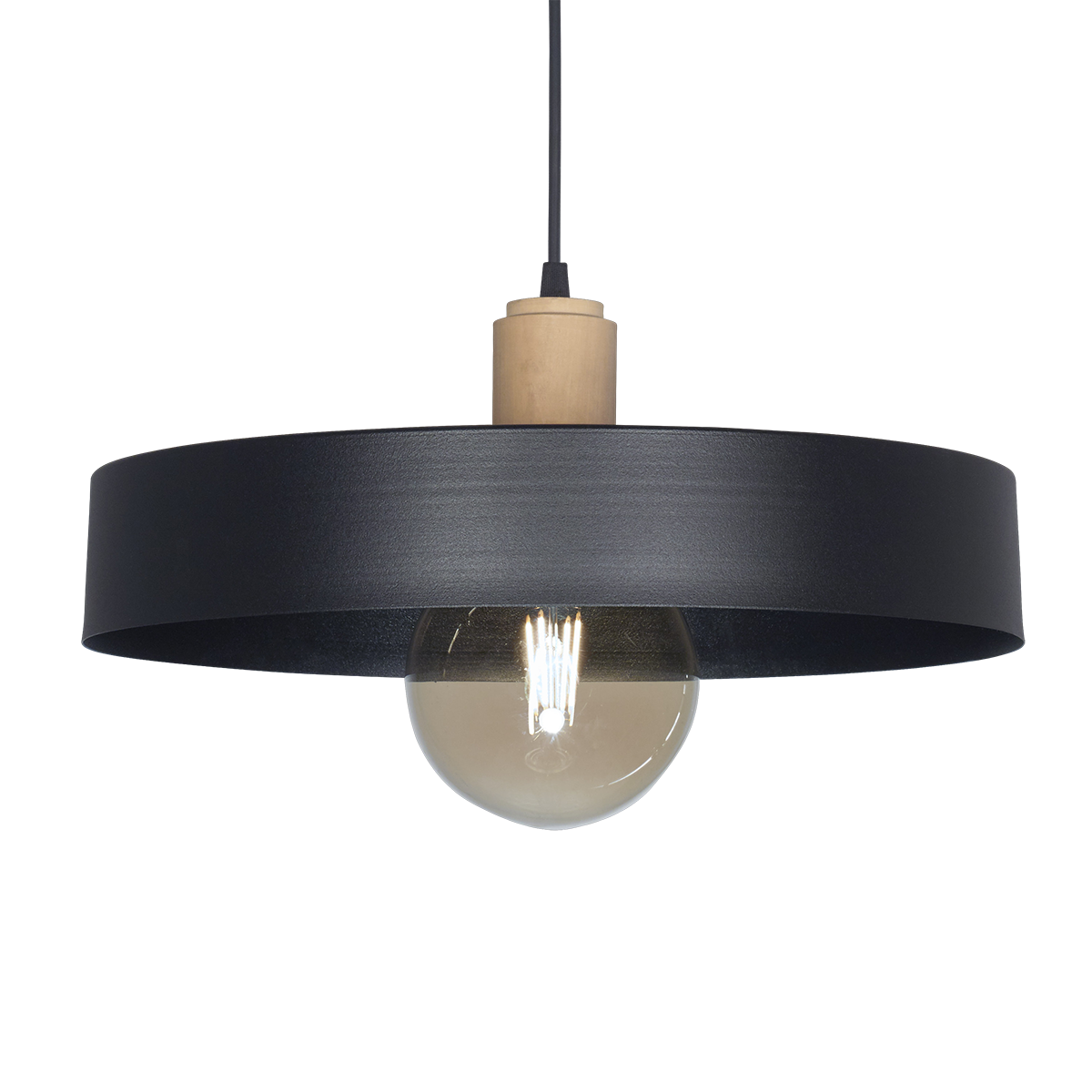 COLGANTE CHAPA 1L CON DETALLE EN MADERA