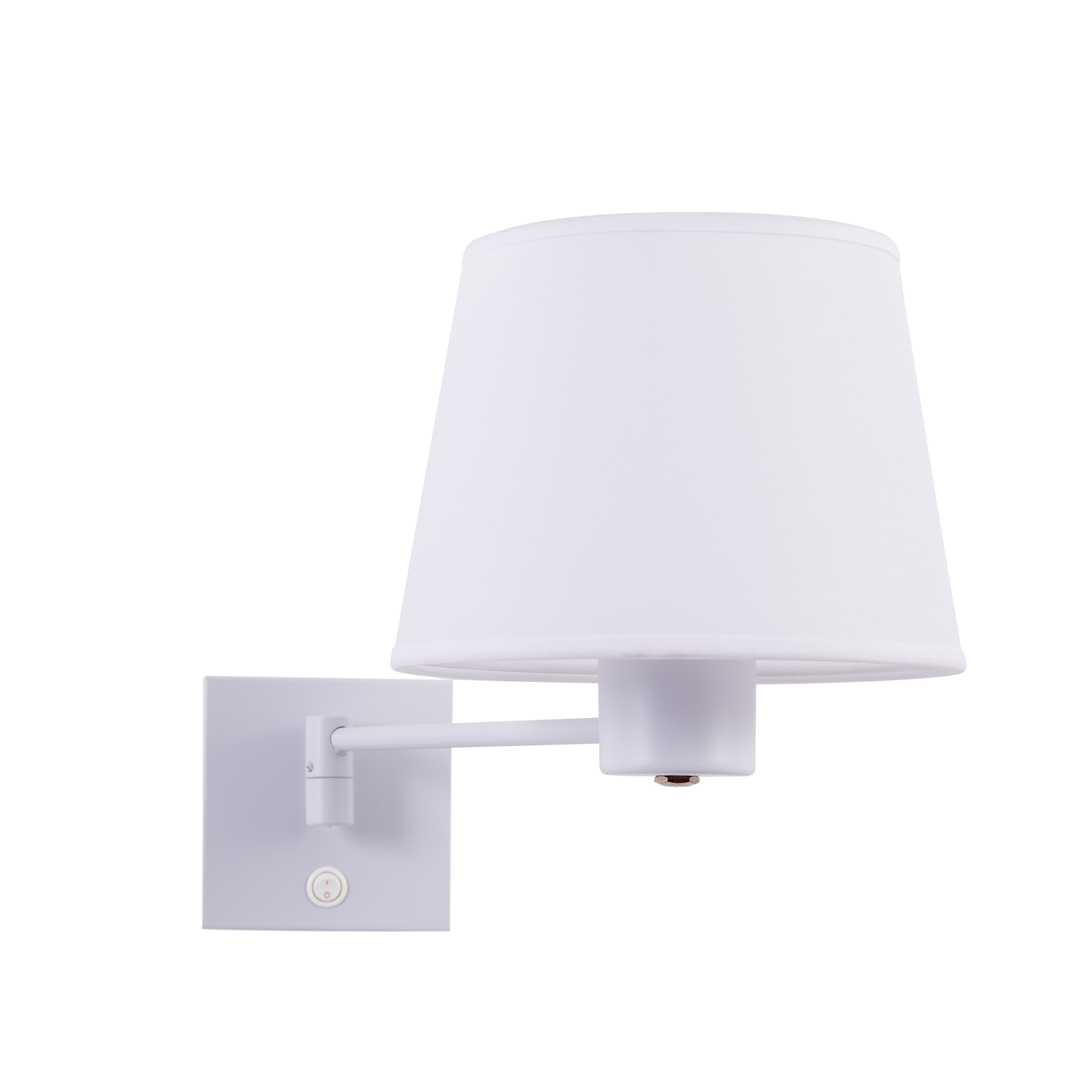 APLIQUE BL MICRO CON INTERRUPTOR Y BRAZO SIMPLE C/PANTALLA DE TELA CÓNICA