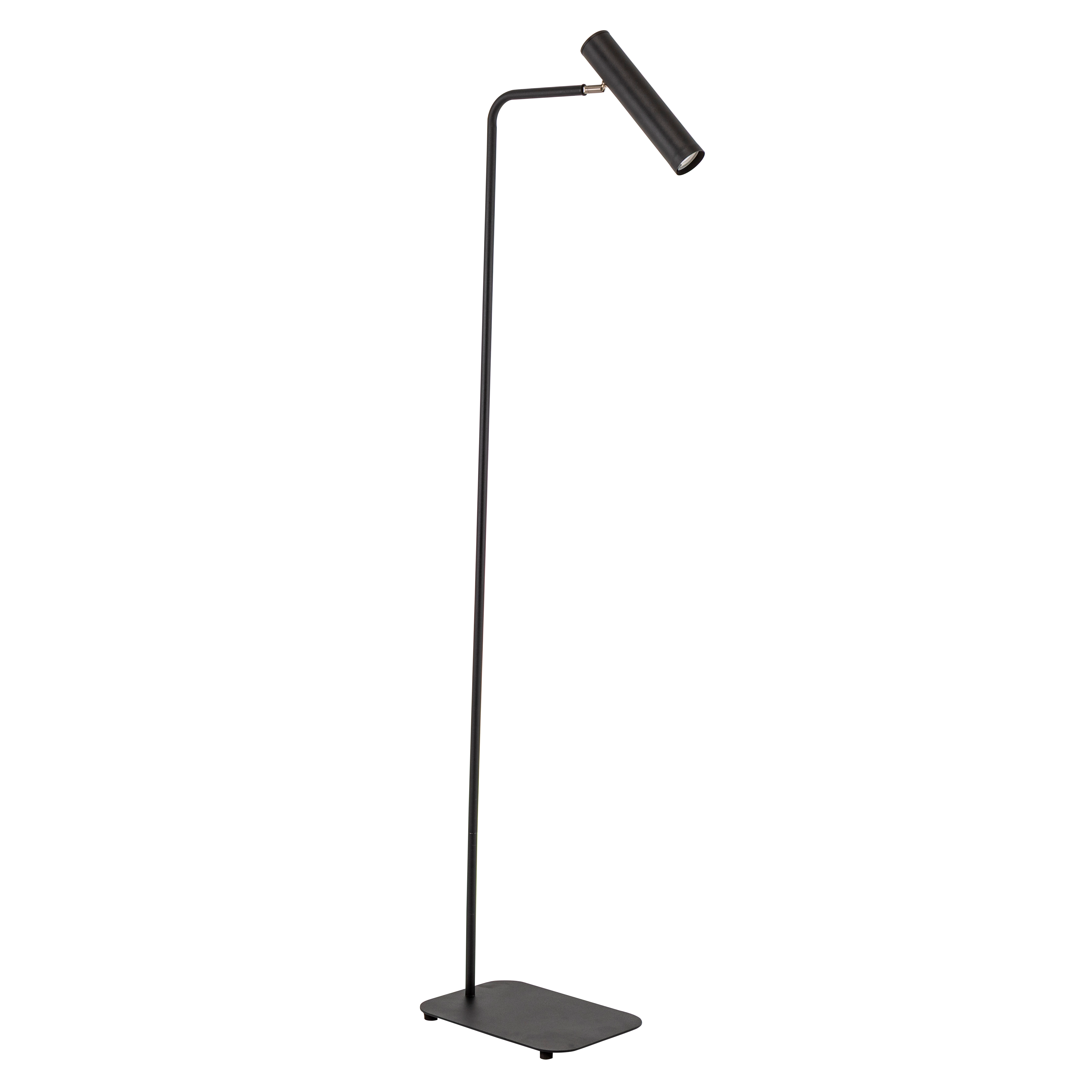 LAMPARA PIE C/ PANTALLA TUBO METAL 1L