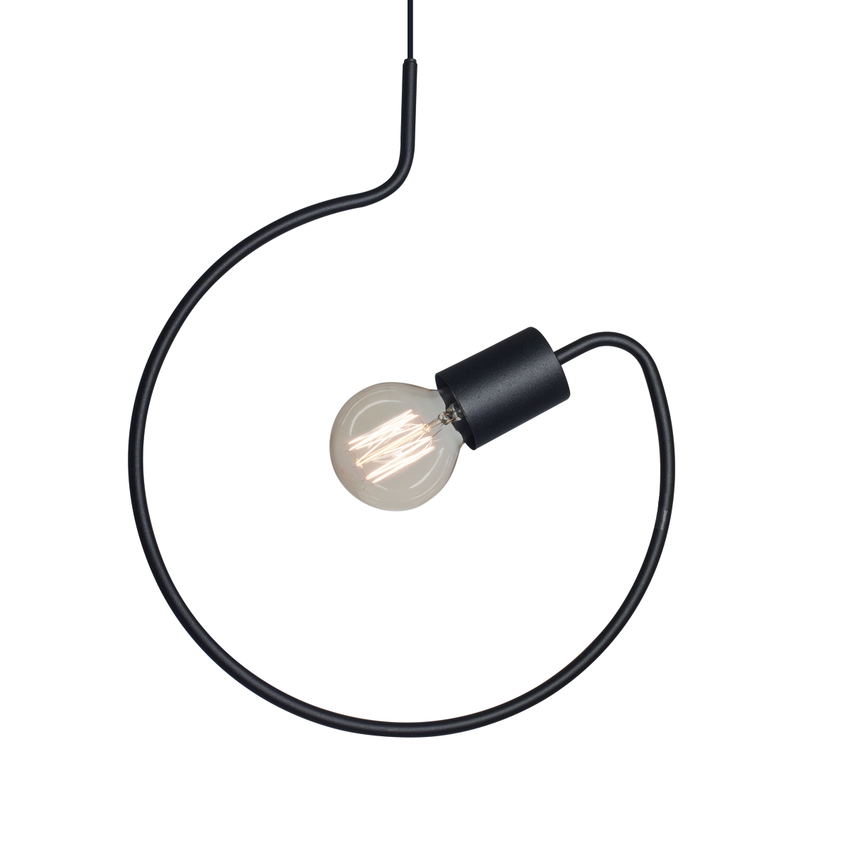 COLGANTE CIRCULO 1L NEGRO 30X30CM