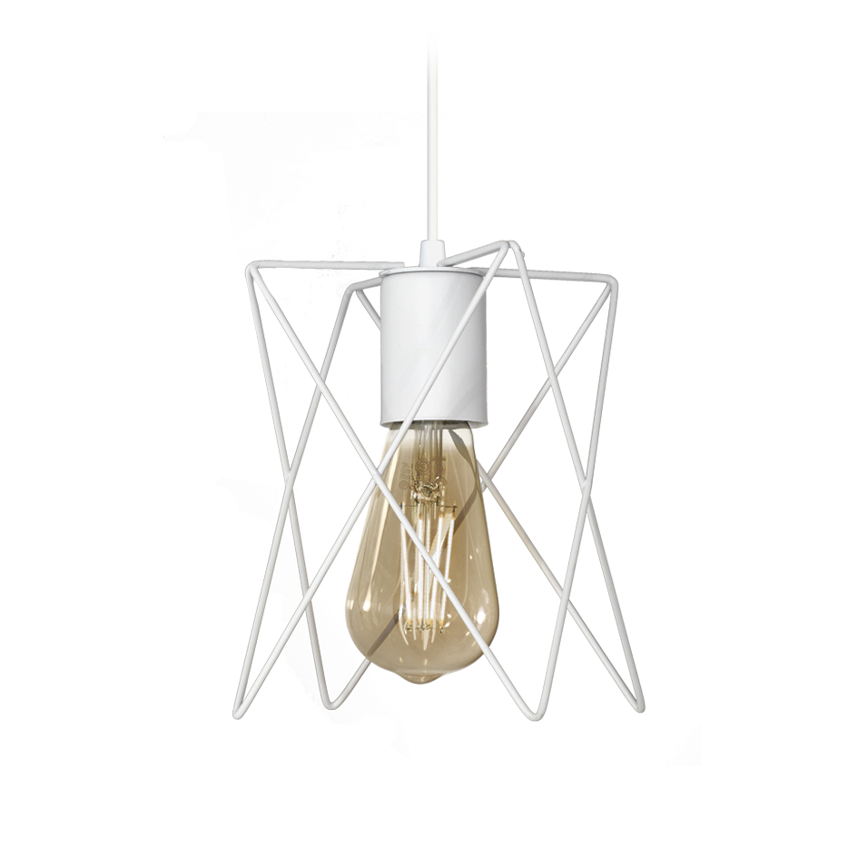 COLGANTE JAULA ESTRELLA MINI 1  LUZ C/FLORON Ø10CM