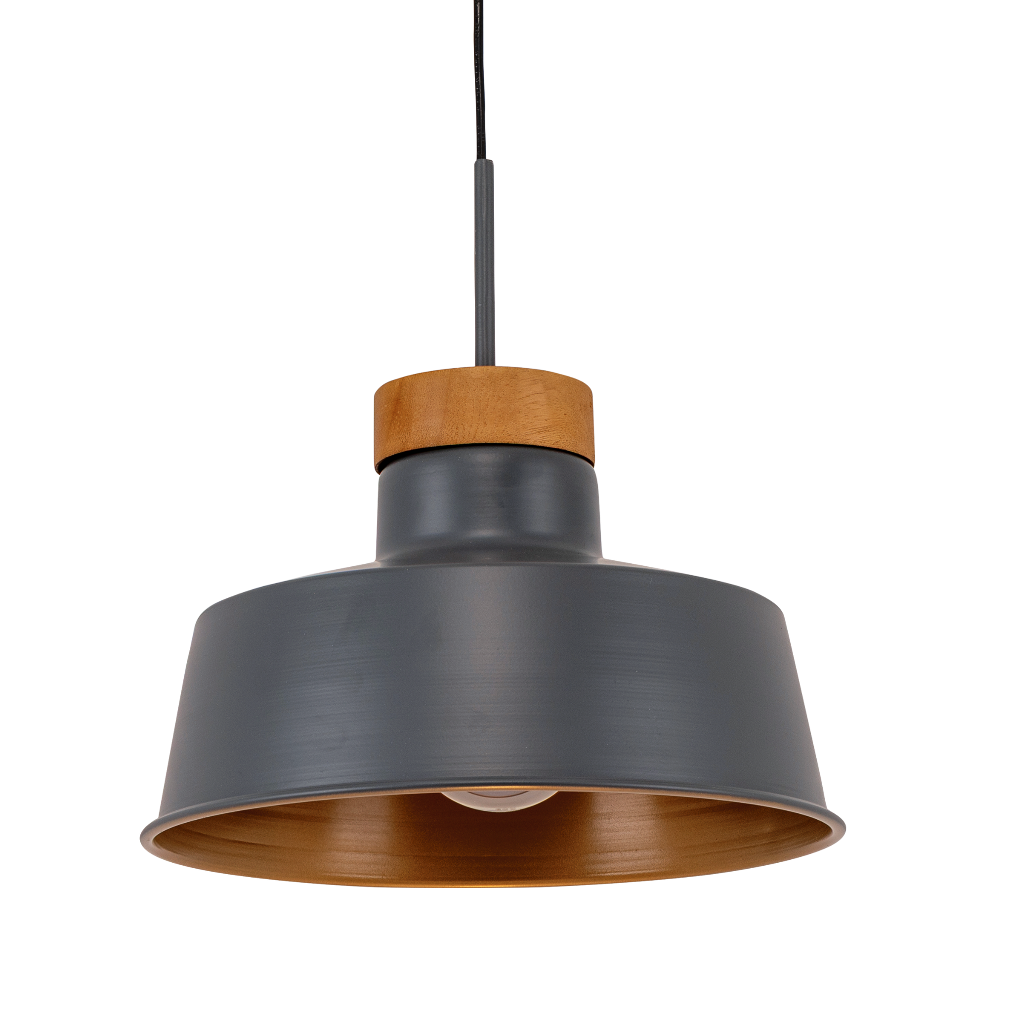 COLGANTE CHAPA /MADERA 1L  INT ORO MATE